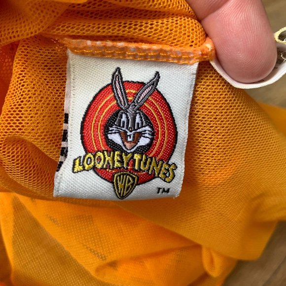 Vintage Neon Orange Mesh Looney Tunes Tank - Picture 4 of 6